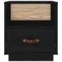 Bedside tables 2 pcs solid black pine wood 40x34x45 cm by vidaXL, Nightstands - Ref: Foro24-818304, Price: 69,72 €, Discount: %