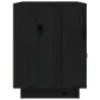 Mesitas de noche 2 uds madera maciza de pino negro 40x34x45 cm de vidaXL, Mesitas de noche - Ref: Foro24-818304, Precio: 69,7...