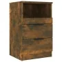 Mesitas de noche 2 uds madera contrachapada color roble ahumado de vidaXL, Mesitas de noche - Ref: Foro24-817040, Precio: 75,...
