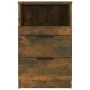 Mesitas de noche 2 uds madera contrachapada color roble ahumado de vidaXL, Mesitas de noche - Ref: Foro24-817040, Precio: 75,...