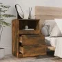 Mesitas de noche 2 uds madera contrachapada color roble ahumado de vidaXL, Mesitas de noche - Ref: Foro24-817040, Precio: 75,...