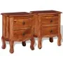 Bedside tables with drawers 2 pcs solid acacia wood by vidaXL, Nightstands - Ref: Foro24-243972, Price: 202,58 €, Discount: %