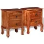 Bedside tables with drawers 2 pcs solid acacia wood by vidaXL, Nightstands - Ref: Foro24-243972, Price: 202,58 €, Discount: %