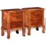 Bedside tables with drawers 2 pcs solid acacia wood by vidaXL, Nightstands - Ref: Foro24-243972, Price: 202,58 €, Discount: %