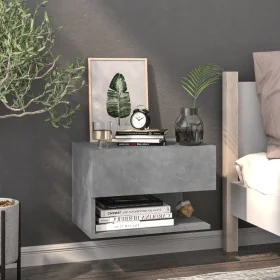 Mesita de noche de pared color gris hormigón de vidaXL, Mesitas de noche - Ref: Foro24-810961, Precio: 35,83 €, Descuento: %