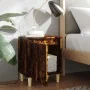 Mesita de noche con patas madera roble ahumado 40x30x50 cm de vidaXL, Mesitas de noche - Ref: Foro24-813110, Precio: 28,00 €,...