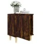 Mesita de noche con patas madera roble ahumado 40x30x50 cm de vidaXL, Mesitas de noche - Ref: Foro24-813110, Precio: 28,00 €,...