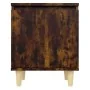 Mesita de noche con patas madera roble ahumado 40x30x50 cm de vidaXL, Mesitas de noche - Ref: Foro24-813110, Precio: 28,00 €,...
