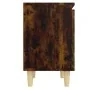 Mesita de noche con patas madera roble ahumado 40x30x50 cm de vidaXL, Mesitas de noche - Ref: Foro24-813110, Precio: 28,00 €,...