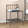 Gray and black metal and glass bedside table 45x34.5x62.5cm by vidaXL, Nightstands - Ref: Foro24-325097, Price: 28,14 €, Disc...