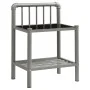 Gray and black metal and glass bedside table 45x34.5x62.5cm by vidaXL, Nightstands - Ref: Foro24-325097, Price: 28,14 €, Disc...