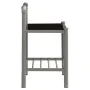 Gray and black metal and glass bedside table 45x34.5x62.5cm by vidaXL, Nightstands - Ref: Foro24-325097, Price: 28,14 €, Disc...