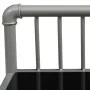 Gray and black metal and glass bedside table 45x34.5x62.5cm by vidaXL, Nightstands - Ref: Foro24-325097, Price: 28,14 €, Disc...