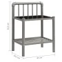 Gray and black metal and glass bedside table 45x34.5x62.5cm by vidaXL, Nightstands - Ref: Foro24-325097, Price: 28,14 €, Disc...