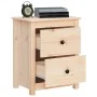 Mesitas de noche 2 uds madera maciza de pino 50x35x61,5 cm de vidaXL, Mesitas de noche - Ref: Foro24-813680, Precio: 115,83 €...