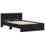 Bed frame with black headboard 120x200 cm by , Beds and slatted bases - Ref: Foro24-3207491, Price: 207,97 €, Discount: %
