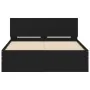 Bed frame with black headboard 120x200 cm by , Beds and slatted bases - Ref: Foro24-3207491, Price: 207,97 €, Discount: %