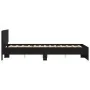 Bed frame with black headboard 120x200 cm by , Beds and slatted bases - Ref: Foro24-3207491, Price: 207,97 €, Discount: %