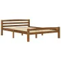 Solid pine wood bed frame honey brown 140x200 cm by vidaXL, Beds and slatted bases - Ref: Foro24-322078, Price: 153,43 €, Dis...