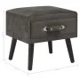 Grauer Nachttisch 40x35x40 cm aus Samt von vidaXL, Nachttische - Ref: Foro24-247542, Preis: 52,95 €, Rabatt: %