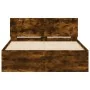 Estructura de cama con cabecero roble ahumado 120x200 cm de , Camas y somieres - Ref: Foro24-3207494, Precio: 146,93 €, Descu...