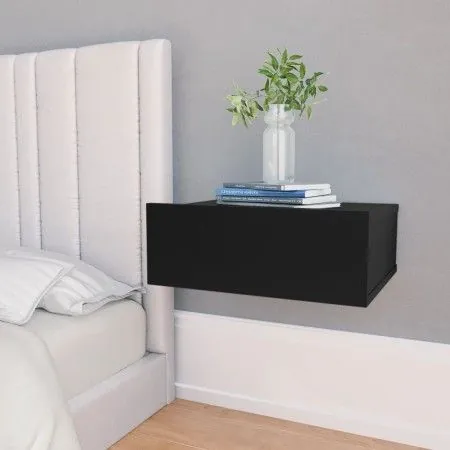 Mesitas de noche flotantes 2 uds contrachapada negro 40x30x15cm de vidaXL, Mesitas de noche - Ref: Foro24-800309, Precio: 43,...