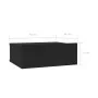 Mesitas de noche flotantes 2 uds contrachapada negro 40x30x15cm de vidaXL, Mesitas de noche - Ref: Foro24-800309, Precio: 43,...