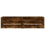 Estructura de cama con cajones roble ahumado 75x190 cm de , Camas y somieres - Ref: Foro24-3207361, Precio: 130,60 €, Descuen...