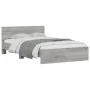 Sonoma gray bed frame with headboard 120x200 cm by , Beds and slatted bases - Ref: Foro24-3207495, Price: 155,27 €, Discount: %