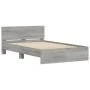 Sonoma gray bed frame with headboard 120x200 cm by , Beds and slatted bases - Ref: Foro24-3207495, Price: 155,27 €, Discount: %