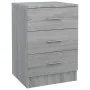 Sonoma gray plywood bedside table 38x35x56 cm by vidaXL, Nightstands - Ref: Foro24-815323, Price: 62,45 €, Discount: %