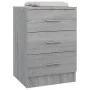 Sonoma gray plywood bedside table 38x35x56 cm by vidaXL, Nightstands - Ref: Foro24-815323, Price: 62,45 €, Discount: %