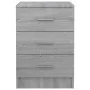 Sonoma gray plywood bedside table 38x35x56 cm by vidaXL, Nightstands - Ref: Foro24-815323, Price: 62,45 €, Discount: %