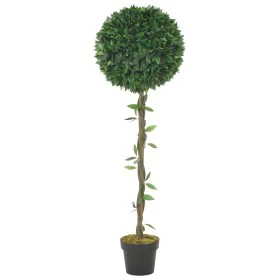 Artificial laurel tree plant with green pot 130 cm by vidaXL, artificial flora - Ref: Foro24-280200, Price: 105,38 €, Discoun...