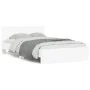 Estructura de cama con cabecero blanca 135x190 cm de , Camas y somieres - Ref: Foro24-3207504, Precio: 165,25 €, Descuento: %