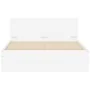 Estructura de cama con cabecero blanca 135x190 cm de , Camas y somieres - Ref: Foro24-3207504, Precio: 165,25 €, Descuento: %
