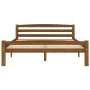 Solid pine wood bed frame honey brown 140x200 cm by vidaXL, Beds and slatted bases - Ref: Foro24-322078, Price: 153,43 €, Dis...