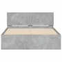 Concrete gray bed frame with headboard 135x190 cm by , Beds and slatted bases - Ref: Foro24-3207507, Price: 151,81 €, Discoun...