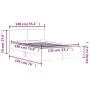Concrete gray bed frame with headboard 135x190 cm by , Beds and slatted bases - Ref: Foro24-3207507, Price: 151,81 €, Discoun...