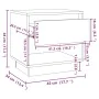 Betongrauer Nachttisch aus Sperrholz, 45 x 34 x 44 cm von vidaXL, Nachttische - Ref: Foro24-809520, Preis: 43,09 €, Rabatt: %