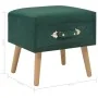 Mesita de noche verde 40x35x40 cm terciopelo de vidaXL, Mesitas de noche - Ref: Foro24-247538, Precio: 74,34 €, Descuento: %
