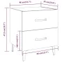 Nightstand 2 units black 40x35x47.5 cm by vidaXL, Nightstands - Ref: Foro24-811991, Price: 83,32 €, Discount: %