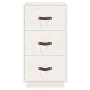 Solid white pine wood bedside table 40x40x75 cm by vidaXL, Nightstands - Ref: Foro24-818337, Price: 78,44 €, Discount: %
