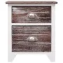 Nachttisch aus Paulownia-Holz in Braun und Weiß 38x28x45 cm von vidaXL, Nachttische - Ref: Foro24-284048, Preis: 47,14 €, Rab...