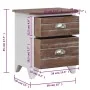Nachttisch aus Paulownia-Holz in Braun und Weiß 38x28x45 cm von vidaXL, Nachttische - Ref: Foro24-284048, Preis: 47,14 €, Rab...