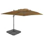 Garden umbrella with portable taupe base by vidaXL, Umbrellas - Ref: Foro24-276349, Price: 418,68 €, Discount: %