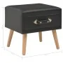 Schwarzer Nachttisch 40x35x40 cm Kunstleder von vidaXL, Nachttische - Ref: Foro24-247537, Preis: 52,88 €, Rabatt: %