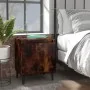 Bedside table with smoked oak metal legs 40x30x50 cm by vidaXL, Nightstands - Ref: Foro24-813116, Price: 38,22 €, Discount: %