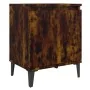 Bedside table with smoked oak metal legs 40x30x50 cm by vidaXL, Nightstands - Ref: Foro24-813116, Price: 38,22 €, Discount: %