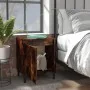 Bedside table with smoked oak metal legs 40x30x50 cm by vidaXL, Nightstands - Ref: Foro24-813116, Price: 38,22 €, Discount: %